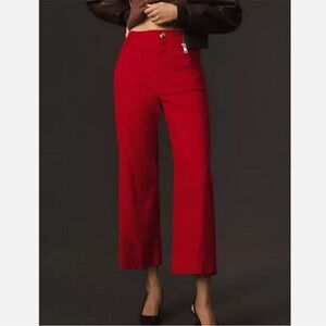 Anthropologie Maeve Colette Pants Red Tall